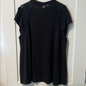 Torrid Black Boxy Blouse Relaxed Fit